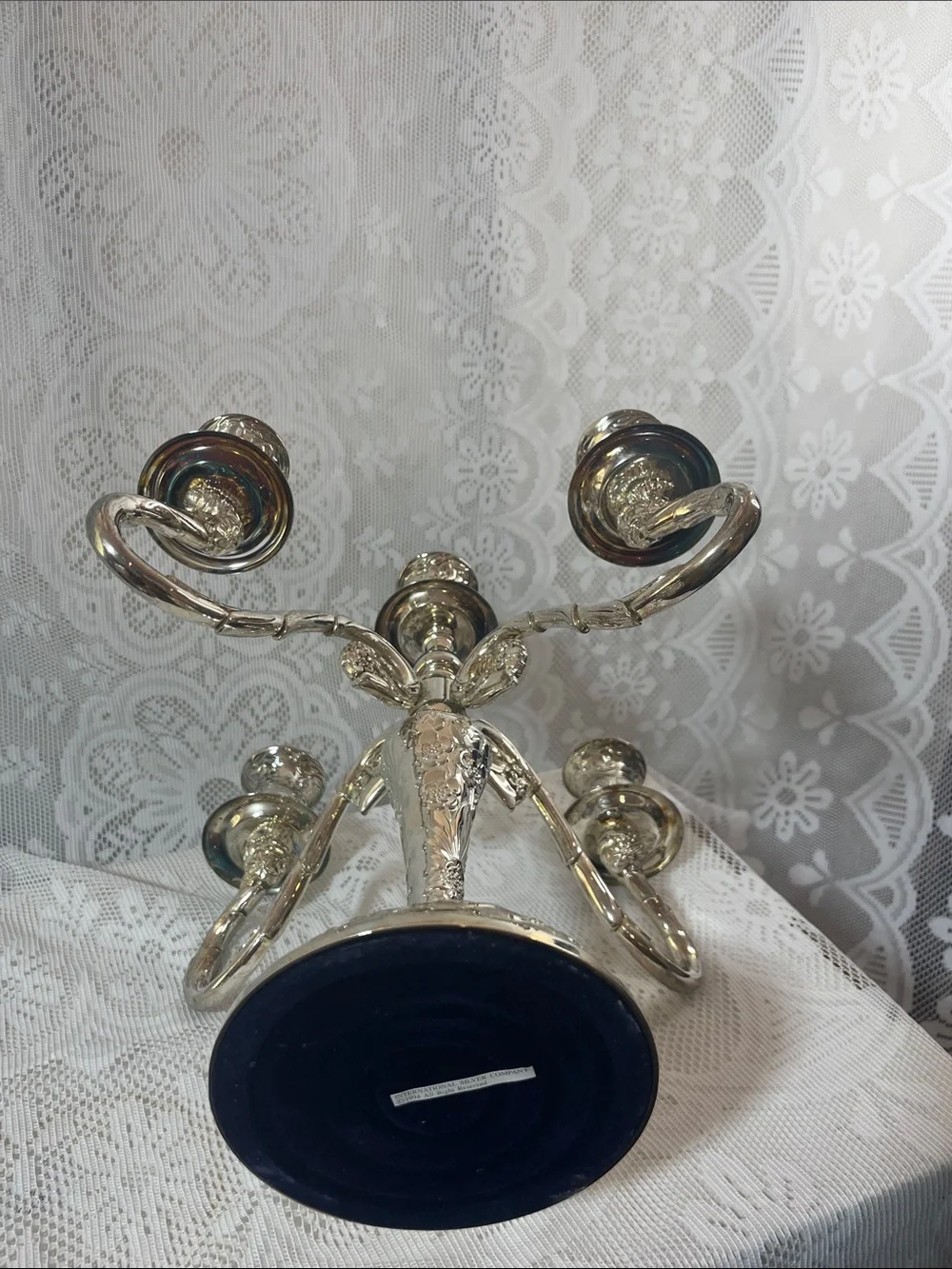 International Silver Company Five-Arm Candelabra - Silver Plated